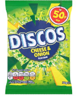 Discos Cheese & Onion 30g BBD 21/9/24-UK Goodies