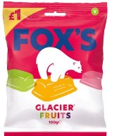 Fox's Glacier Fruits 100g BBD 31/10/25-UK Goodies