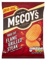 McCoys Flame Grilled Steak Flavour Crisps 40g BBD 7/12/24-UK Goodies