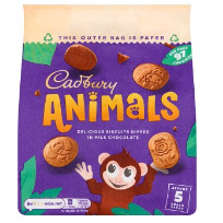 Cadbury Animals Chocolate Biscuits 5 pack BBD 15/3/25-UK Goodies