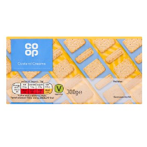 Co Op Custard Creams 300g BBD 1/2/25-UK Goodies