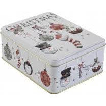 Farmhouse Biscuits Bauble Stocking Tin 400g-UK Goodies