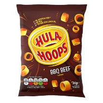 Hula Hoops BBQ Beef 34g BBD 11/1/25-UK Goodies