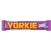 Nestle Yorkie Biscuit and Raisin Duo BBD 30/6/25-UK Goodies