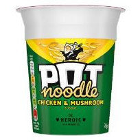 Pot Noodle Chicken & Mushroom 90g 28/2/25-UK Goodies