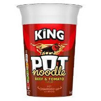 Pot Noodle King Size Beef & Tomato 114g BBD 30/5/24-UK Goodies