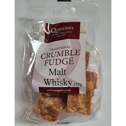 Quiggin's Traditional Crumble Fudge Malt Whisky 150g-UK Goodies