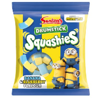 Swizzels Drumstick Squashies Minions Banana & Blueberry Flavour 120g-UK Goodies