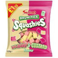 Swizzels Drumstick Squashies Rhubarb & Custard Flavour 120g-UK Goodies