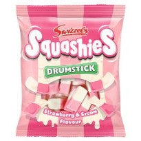 Swizzels Drumstick Squashies Strawberry & Cream Flavour 120g-UK Goodies