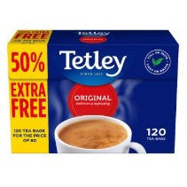 Tetley 120 tea bags BBD 31/1/25-UK Goodies