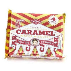 Tunnock's Caramel Wafers 4 pack BBD 1/3/25-UK Goodies