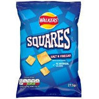 Walkers Squares Salt and Vinegar 27.5g BBD 14/12/24-UK Goodies