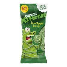 Chewits Xtreme Sour Apple Laces-UK Goodies